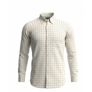 Peter Millar Mens XL Orange Blue Tattersall Check Cotton Button Down Shirt